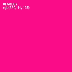#FA0B87 - Hollywood Cerise Color Image