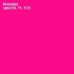 #FA0B89 - Hollywood Cerise Color Image