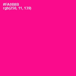 #FA0B8B - Hollywood Cerise Color Image