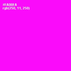 #FA0BFA - Magenta / Fuchsia Color Image
