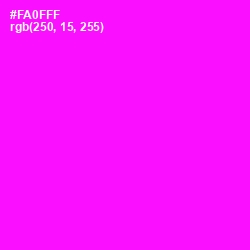 #FA0FFF - Magenta / Fuchsia Color Image