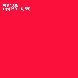 #FA103B - Torch Red Color Image