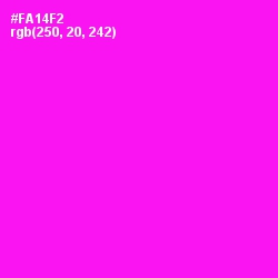 #FA14F2 - Magenta / Fuchsia Color Image