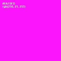 #FA15FD - Magenta / Fuchsia Color Image