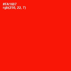 #FA1607 - Red Color Image