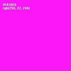 #FA16F6 - Magenta / Fuchsia Color Image