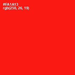 #FA1A13 - Red Color Image