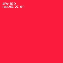 #FA1B3D - Torch Red Color Image