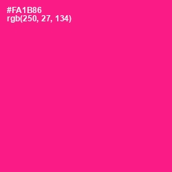 #FA1B86 - Wild Strawberry Color Image