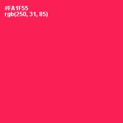 #FA1F55 - Razzmatazz Color Image