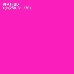 #FA1FBD - Hollywood Cerise Color Image