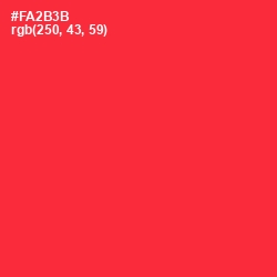 #FA2B3B - Red Orange Color Image