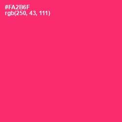 #FA2B6F - Radical Red Color Image