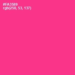 #FA3589 - Wild Strawberry Color Image