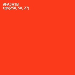 #FA3A1B - Scarlet Color Image