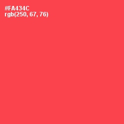 #FA434C - Coral Red Color Image
