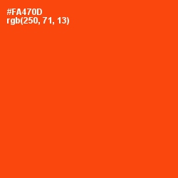 #FA470D - Vermilion Color Image