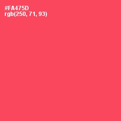 #FA475D - Sunset Orange Color Image