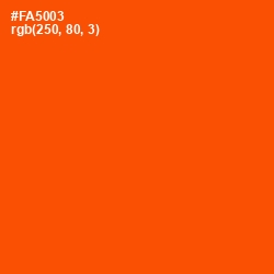 #FA5003 - International Orange Color Image