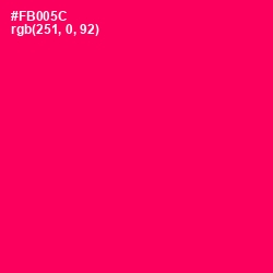 #FB005C - Razzmatazz Color Image