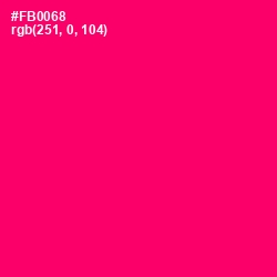 #FB0068 - Rose Color Image