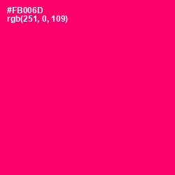 #FB006D - Rose Color Image