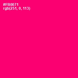 #FB0071 - Rose Color Image