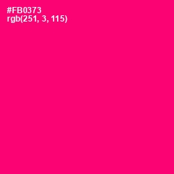 #FB0373 - Rose Color Image