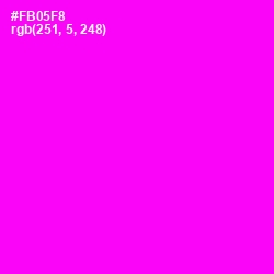 #FB05F8 - Magenta / Fuchsia Color Image