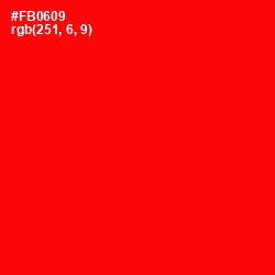 #FB0609 - Red Color Image