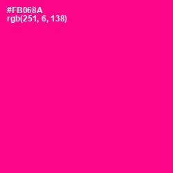#FB068A - Hollywood Cerise Color Image
