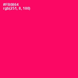 #FB0864 - Rose Color Image