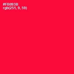 #FB093B - Torch Red Color Image