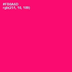 #FB0A6D - Rose Color Image