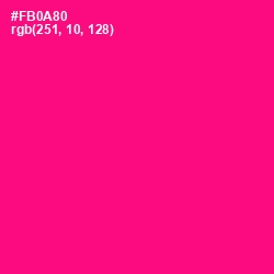 #FB0A80 - Hollywood Cerise Color Image