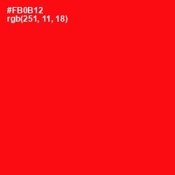 #FB0B12 - Red Color Image