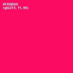 #FB0B60 - Rose Color Image