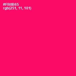 #FB0B65 - Rose Color Image