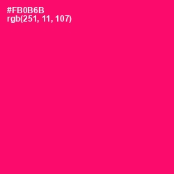 #FB0B6B - Rose Color Image