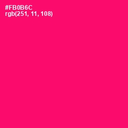 #FB0B6C - Rose Color Image