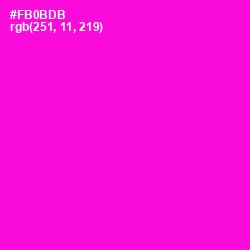 #FB0BDB - Purple Pizzazz Color Image