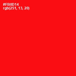 #FB0D14 - Red Color Image