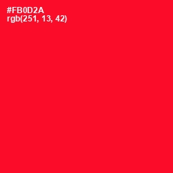 #FB0D2A - Torch Red Color Image