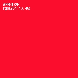 #FB0D2E - Torch Red Color Image