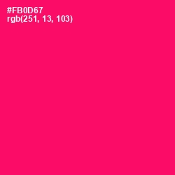 #FB0D67 - Rose Color Image