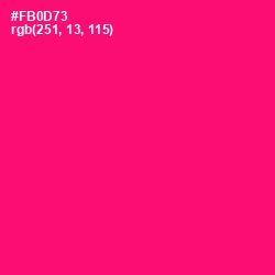 #FB0D73 - Rose Color Image