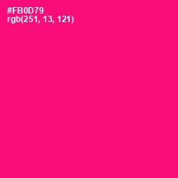#FB0D79 - Rose Color Image