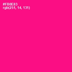 #FB0E83 - Hollywood Cerise Color Image