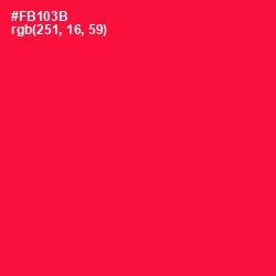 #FB103B - Torch Red Color Image