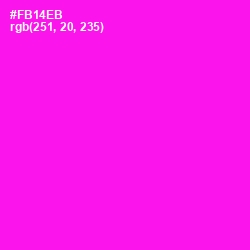 #FB14EB - Magenta / Fuchsia Color Image